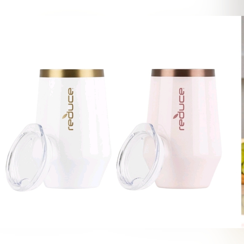 *Reduce 2pk 12oz Wine Tumbler - White/Cotton (Pink) - Picture 4 of 6